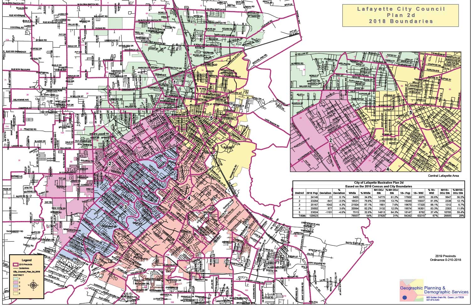 2019 Lafayette City Council Map